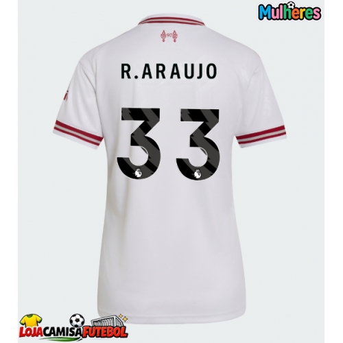 Camisa de Futebol Liverpool Ronald Araujo #33 Equipamento Secundário Mulheres 2026-27 Manga Curta